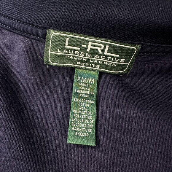 LRL Lauren Jacket Womens Active Ralph Lauren Full Zip Pockets Athletic Navy Blue - Picture 13 of 16